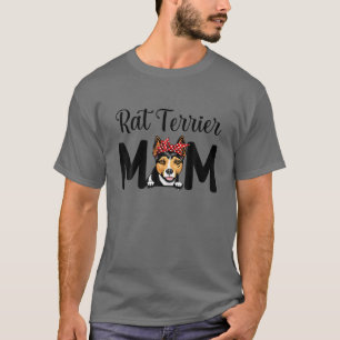 Cute Rat Terrier Mum Mothers Day Dog Mama T-Shirt