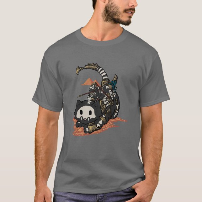 Cute Rat Warriors & Kitty Spinx  T-Shirt (Front)