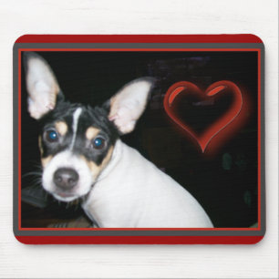 Cute Rattie with Heart Mouse Mat