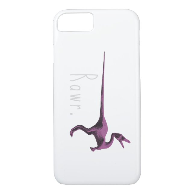 Cute Rawr Pink Dinosaur Case-Mate iPhone Case (Back)