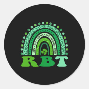 Cute Rbt Aby Therapy Rainbow St Patricks Day Classic Round Sticker