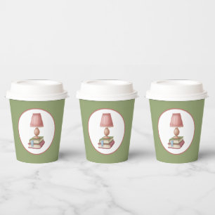 cute reading book club party  paper cups