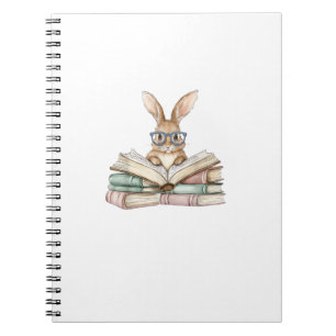 Cute Reading Bunny Glasses Books Bookworm Reader T