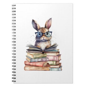 Cute Reading Bunny With Glasses Books Bookworm Rea