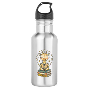 Cute Reading Giraffe Book Lover Vintage Shirt Desi 532 Ml Water Bottle