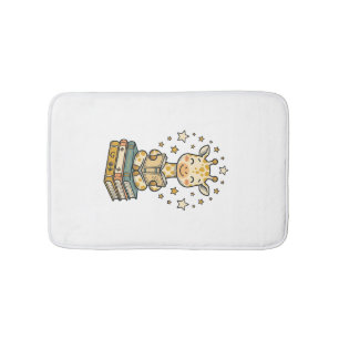 Cute Reading Giraffe Book Lover Vintage Shirt Desi Bath Mat