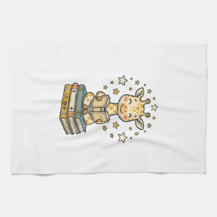 Cute Reading Giraffe Book Lover Vintage Shirt Desi Tea Towel