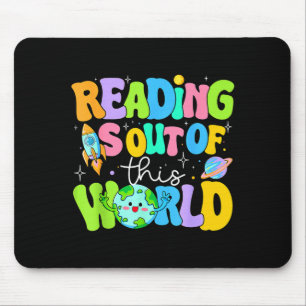 Cute reading is out of this world space books mouse mat