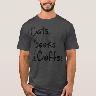 Cute Reading Lady With Cats, books & CoffeeBook Lo T-Shirt