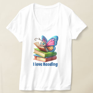Cute reading lovers butterfly T-Shirt