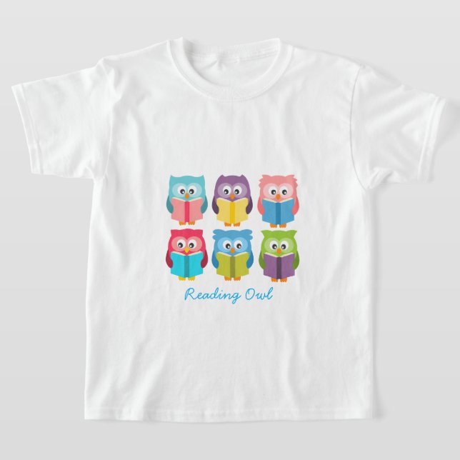 Cute reading owls T-Shirt (Laydown)