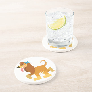 Cute Ready Cartoon Afghan Hound Coaster