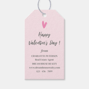 Cute Real estate Promotional Valentine's Day  Gift Tags