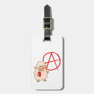 Cute Rebellious Cartoon Sheep Luggage Tag