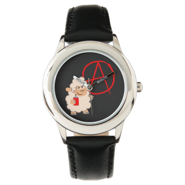 Cute Rebellious Cartoon Sheep Watch (Front)