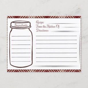 cute recipe from kitchen  postcard