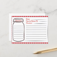 cute recipe from kitchen Postcard