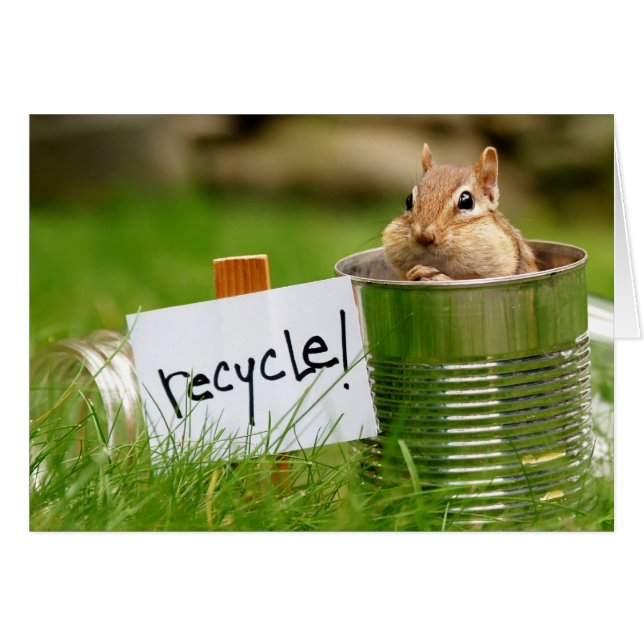 Cute Recycling Chipmunk (Front Horizontal)