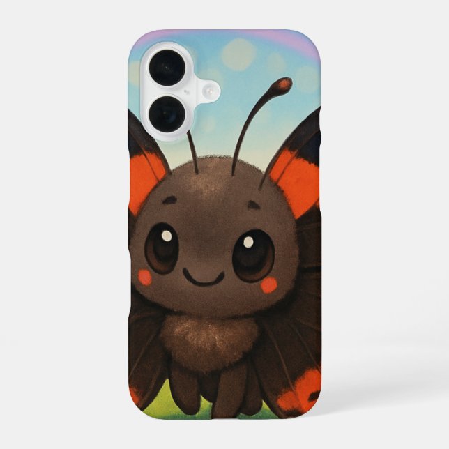 Cute Red Admiral Case iPhone 16 Phone Case (Back)