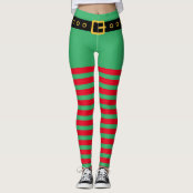 Christmas Stripes Leggings | Zazzle.co.uk