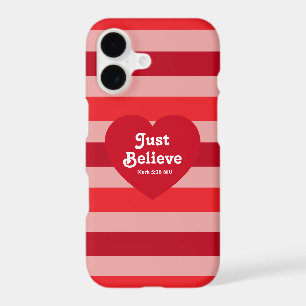 Cute Red and Pink Believe Encouraging Heart
