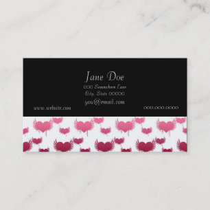Cute Red and Pink Hearts with Wings Business Card