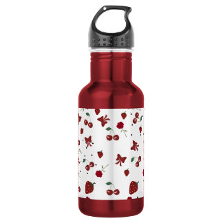cute red and white 532 ml water bottle