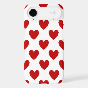 Cute Red and White Hearts Pattern
