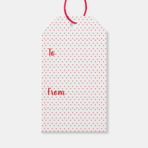 Cute Red and White Polka Dots Coordinating Gift Tags