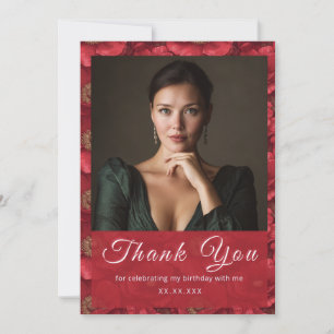 Cute Red Anemones 21St Birthday Gift For Niece Thank You Card