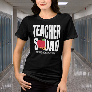 Cute Red Apple Teacher Squad Tri-Blend Shirt