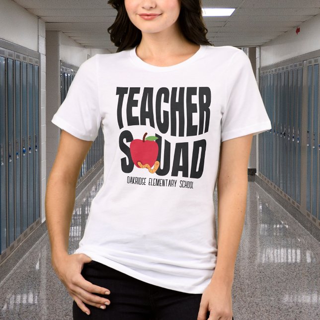 Cute Red Apple Teacher Squad Tri-Blend Shirt (Creator Uploaded)