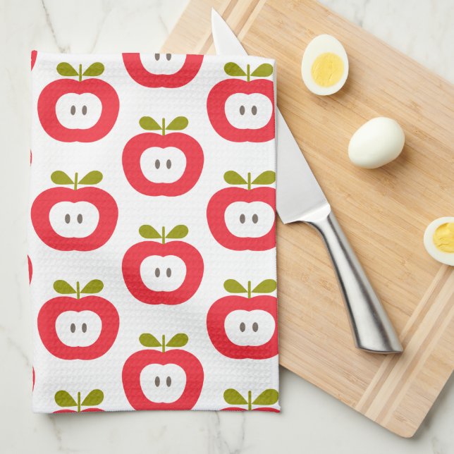 Cute Red Apples Tea Towel (Quarter Fold)