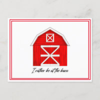 Cute Red Barn Drawing | I Rather be at the Barn