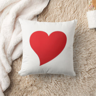 Cute red big heart minimalist modern Valentine's Cushion