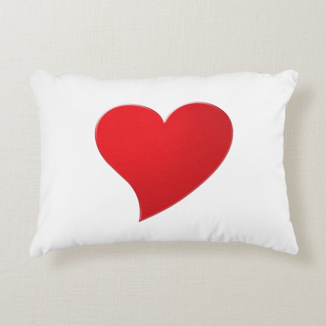 Cute red big heart minimalist modern Valentine's Decorative Cushion (Front)