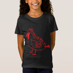 Cute Red Bird Cardinal Holiday Season Christmas Bi T-Shirt