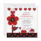 Cute Red & Black Ladybug Birthday Invitation