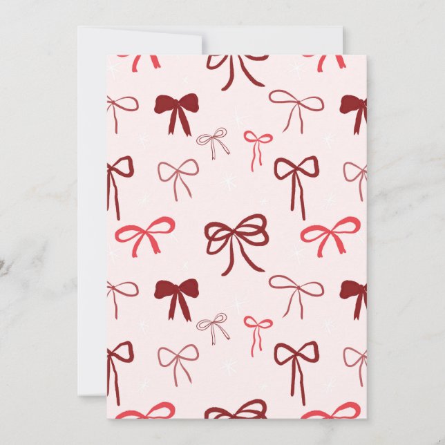 Cute Red Bow Invitation (Front)