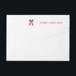 Cute Red Bow Merry Christmas Return Address Wrap Around Label<br><div class="desc">Cute Christmas return address wrap around labels featuring a simple and minimalist design with a red bow and the greeting "Merry Christmas".</div>