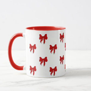 Cute Red Bow Pattern Mug Gift for Her
