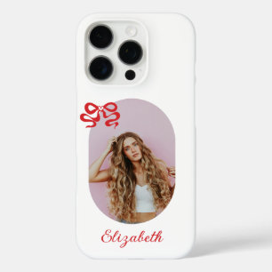Cute Red Bow Photo iPhone 16 Pro Case