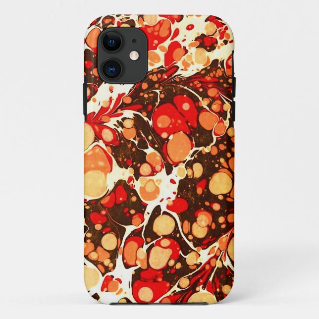 Cute red brown orange abstract stones Case-Mate iPhone case (Back)
