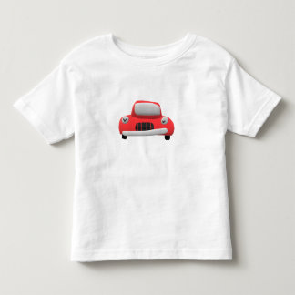 Cute Red Cartoon Car Kids' Custom T-Shirt