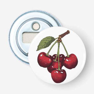 Cute Red Cherries mum goft Glossy Sweet Cher Bottle Opener