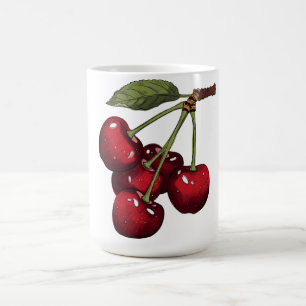 Cute Red Cherries mum goft Glossy Sweet Cher Coffee Mug