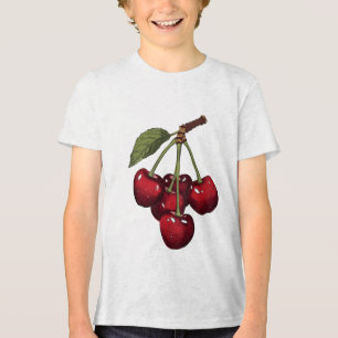 Cute Red Cherries mum goft Glossy Sweet Cher Tri-Blend Shirt