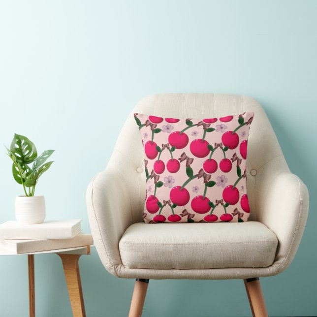 Cute red cherry pattern  cushion (Chair)