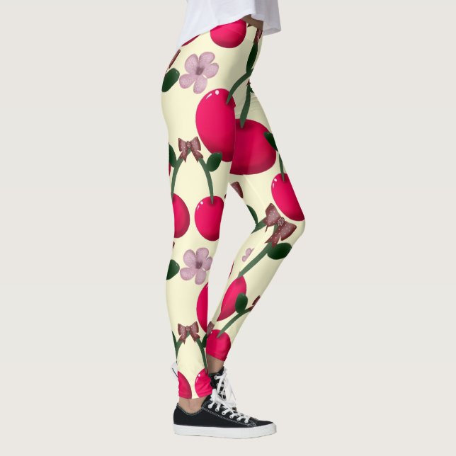 Cute red cherry pattern  leggings (Right)