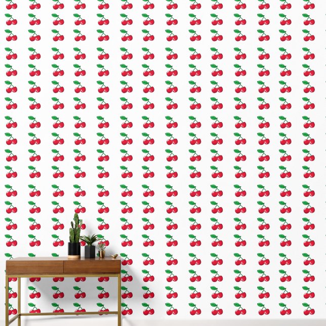 cute red cherry wallpaper (Hallway)